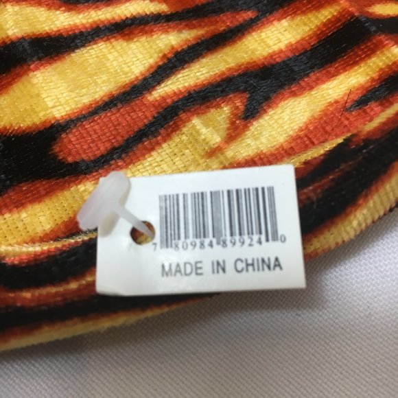 70’s Style Zebra Panne Velvet Pimp Big Daddy Hat NWOT VTG - Picture 6 of 7